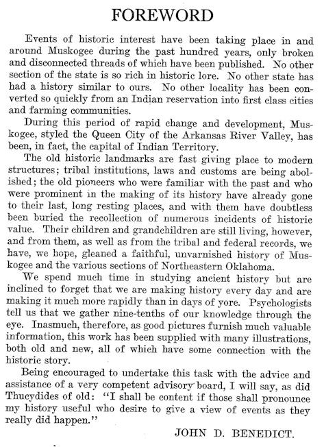 MUSKOGEE & NE OKLAHOMA Genealogy & History V1, OK 1922  