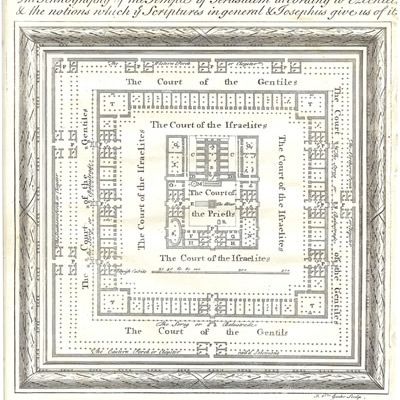 1723   EZEKIELS TEMPLE   English engraving  