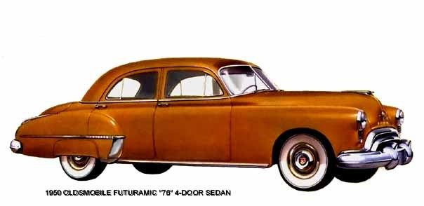 1950 OLDSMOBILE FUTURAMIC 76 4 DOOR SEDAN (GOLD)  