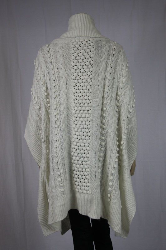 Womens Joan Boyce  Snow Bunny Sweater Ivory One Size Missy NWT 