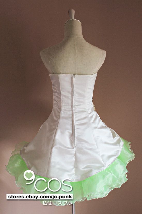 Vocaloid camellia Gumi dress Cosplay Costume +glove+hat  