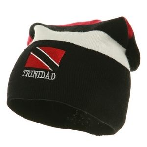 NEW TRINIDAD TOBAGO FLAG RASTA BEANIE SKULL CAP HAT  