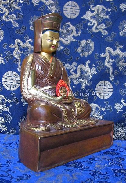 Gampopa   Sonam Rinchen   Hand Carved   Nepal   7 Inch  