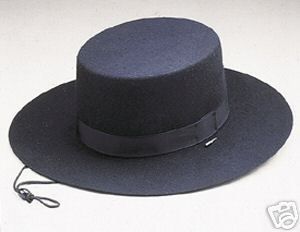   Quality Wool Felt GAUCHO HAT Spanish bolero Zorro S/M or L/XL  