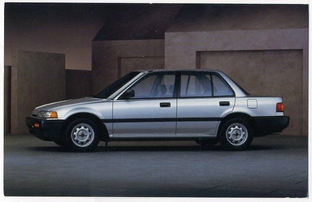 Advertising Postcard~1989 Honda Civic DX 4 Door Description 