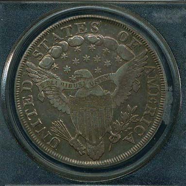 1799 DRAPED BUST SILVER DOLLAR COIN, PCGS CERTIFIED VF30  