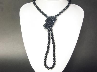 Necklace Black Onyx 60 Round Beads Many Styles  