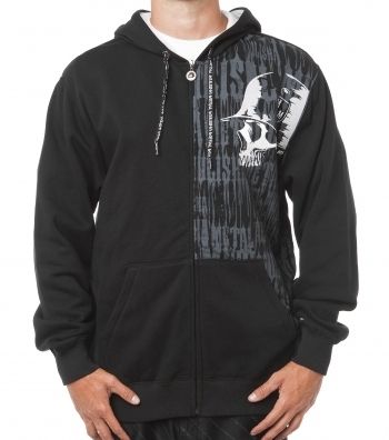 Metal Mulisha Black Zip up Slice hoodie   M  