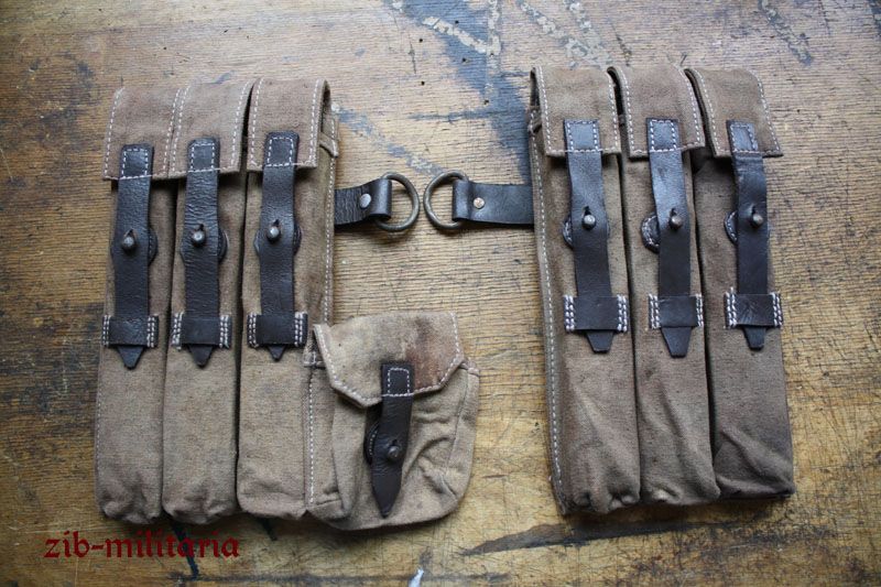 Wehrmacht MP40 8 Mag Pouches German Schmeisser WWII  