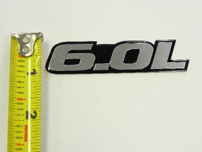 CHEVY GMC VORTEC V8 6.0L ENGINE BADGE EMBLEMS PAIR  