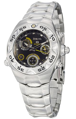 Bulova Millenia Chrono Black Dial Mens Watch 96C10  