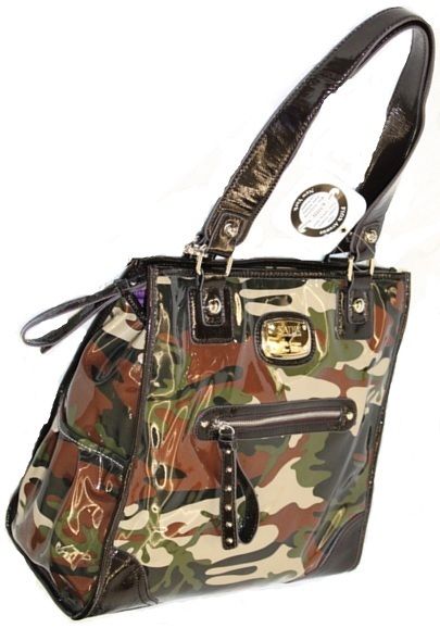 Kathy Van Zeeland Camo Spot Check Shopper Purse/Tote  