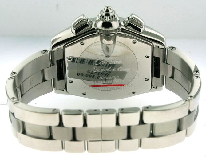 Cartier Roadster Chronograph XL $10,300.00 Stainless Steel Mens Watch 