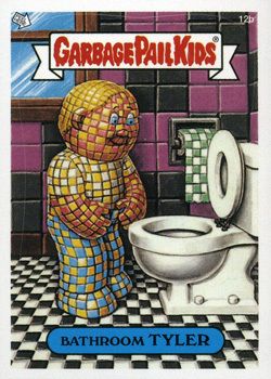 GARBAGE PAIL KIDS ANS1 12b BATHROOM TYLER (big sticker)  