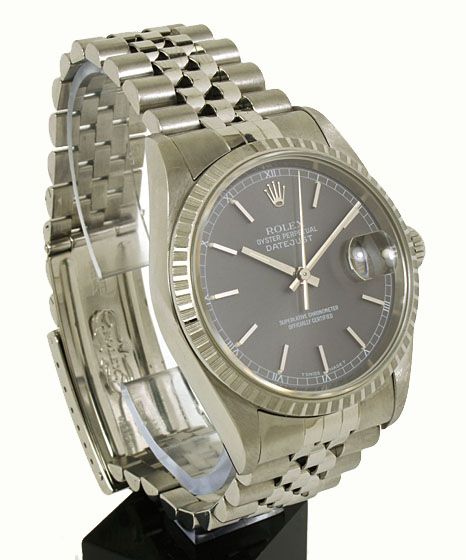 TRENDY STAINLESS STEEL ROLEX DATEJUST MENS WRIST WATCH  