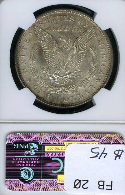 1898 NGC UNC DETAILS REV SCRATCHED MORGAN SILVER DOLLAR S$1 FB20 