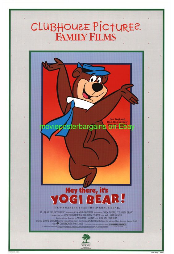 HEY THERE , ITS YOGI BEAR MOVIE POSTER ORIGINAL 27x41  