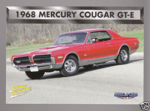 1968 MERCURY COUGAR GT E Muscle Car TRADING CARD  