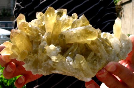 NATURAL CITRINE YELLOW QUARTZ CRYSTAL CLUSTER REIKI  