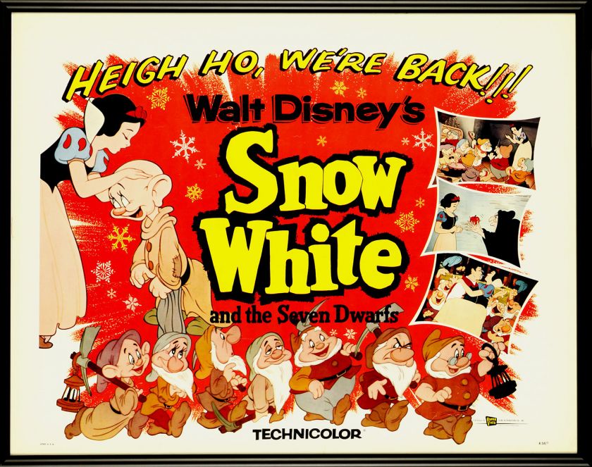 Snow White and the Seven Dwarfs Orig Half Sheet Poster  