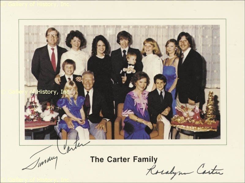 JAMES E. JIMMY CARTER   CHRISTMAS CARD SIGNED  