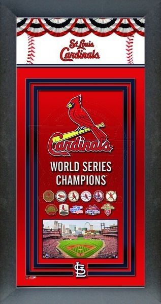 St. Louis Cardinals Black Wood Framed 2011 World Series Championship 