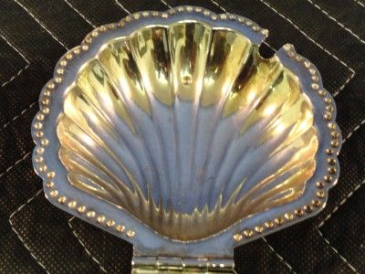 Leonard Silverplated Clam Shell Butter Dish Y33  