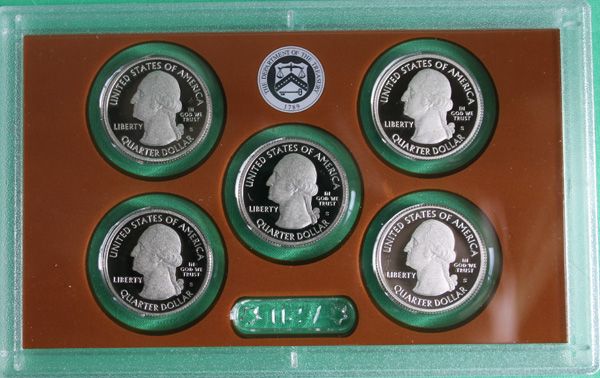 2012 America the Beautiful Quarters Clad Proof Set Us Mint Box COA & 5 