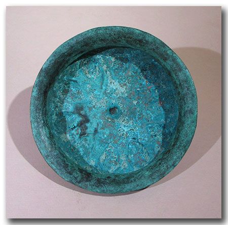 ACHAEMENID BRONZE BOWL WITH LOTUS FLOWER HIGH RELIEF, 6TH 5TH CENTURY 