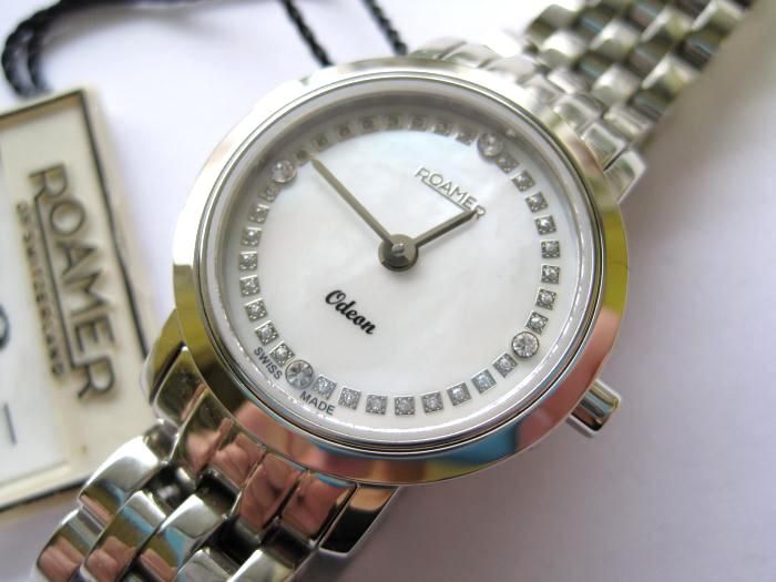 Roamer Odeon Quartz pearl shell dial swiss ladies watch   N.O.S  