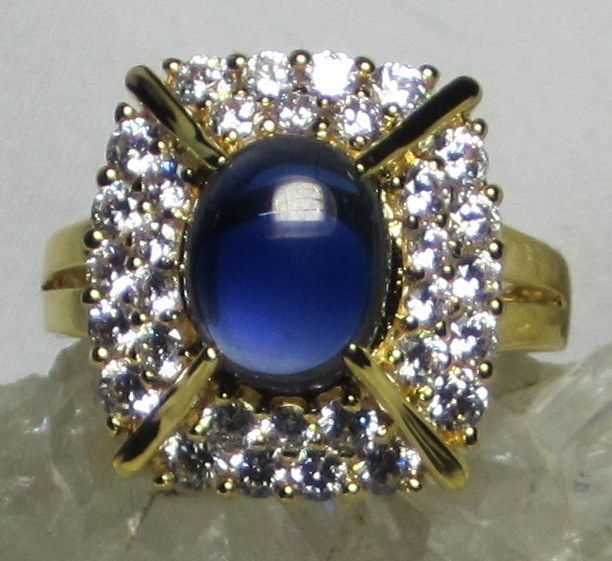  Xavier Absolute & Created Sapphire Retro Ring SZ 7  