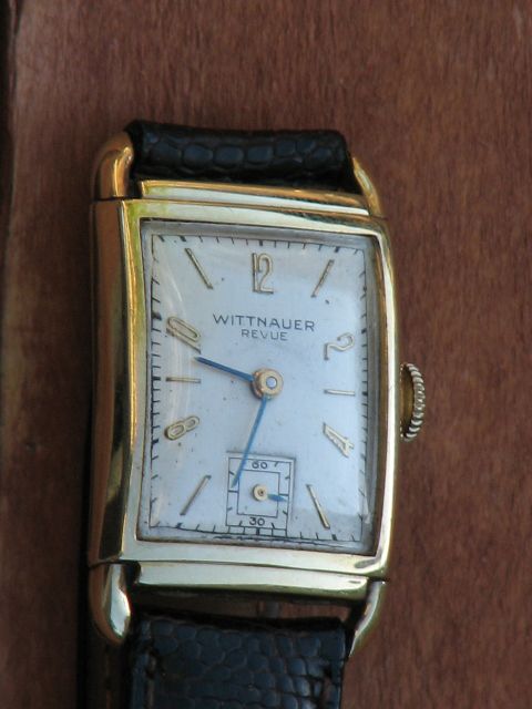 Wittnauer Revue Mens Vintage Mechanical 14K Solid Gold Wrist Watch 17 