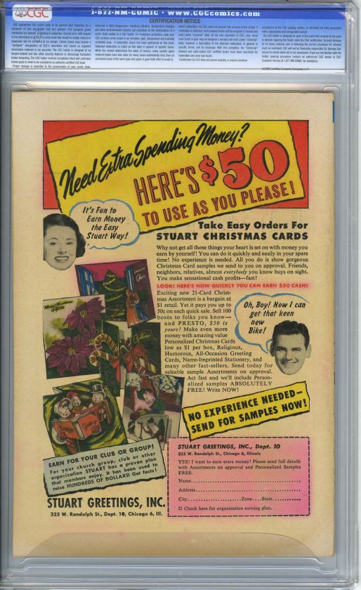 FIRST ROMANCE #18 (1952) CGC VF+ 8.5 ONLY GRADED  