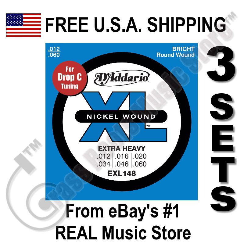   Addario XL EXTRA HEAVY Nickel Wound ELECTRIC GUITAR Strings EXL148 NEW