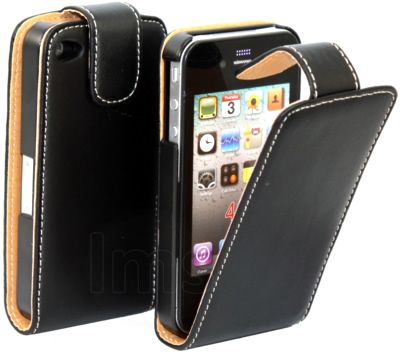 London Magic Store   BLACK EXECUTIVE FLIP LEATHER CASE FOR APPLE 