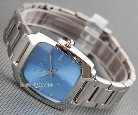 321 Lady Square Blue Special Design Quartz Wrist Watch  