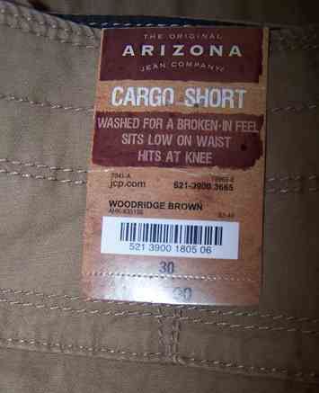 Broken In Cargo Shorts * Tan Brown Airzona Sz 30 NWT  