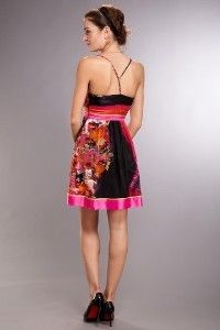 SUE WONG Floral Print Silk Dress ( Size 8)  
