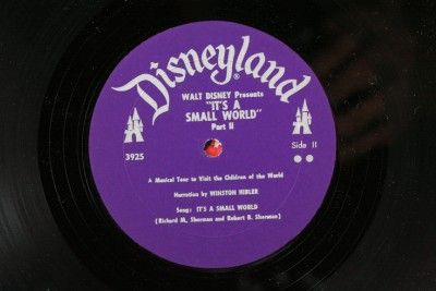 33 LP & Book Walt Disney 3925 Its A Small World  