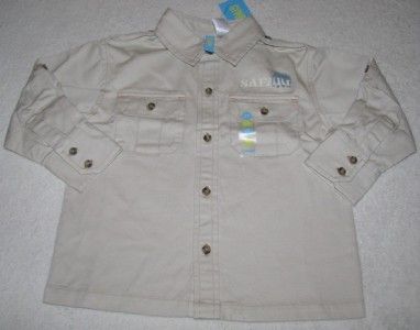   Safari Adventure Khaki Cargo Shirt Size 2T 2 Years Old NEW  