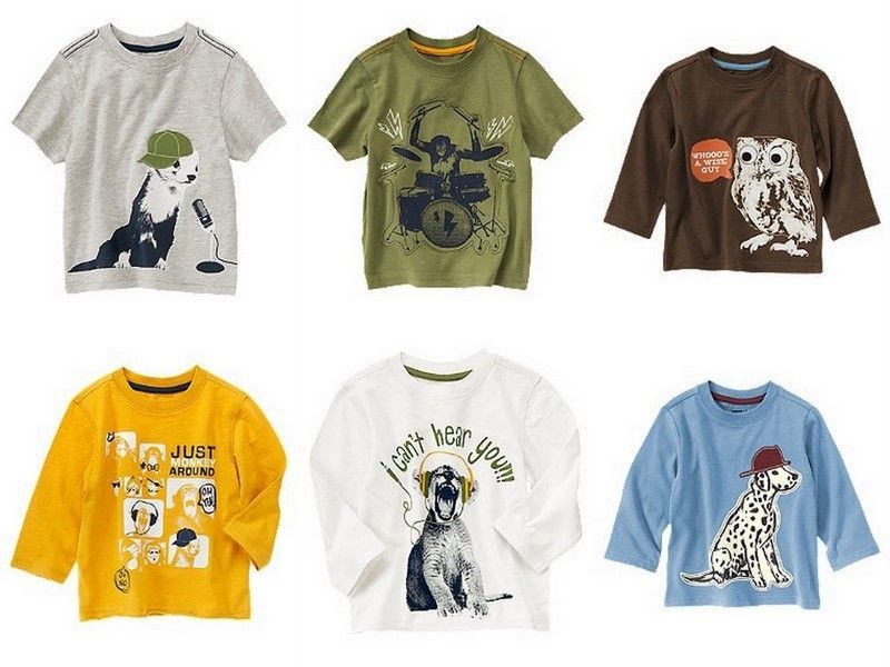 NWT Gymboree Crazy 8 Boys Shirts Monkey Owl Party Animal Sz 6 12 12 18 