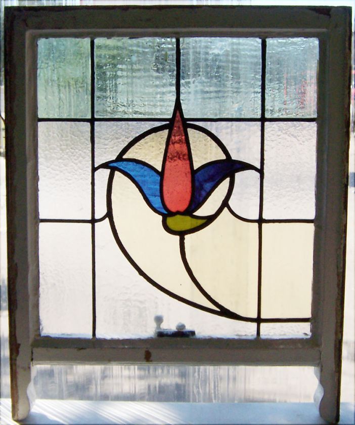 Large Set of Antique Stained Glass Windows 8 color Swag  