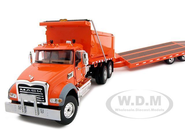 MACK GRANITE MP DUMP TRUCK BEAVERTAIL TRAILER 1/50  