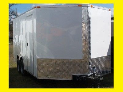 NEW 8.5x16 3500# TANDEM BIG BUCK TRAILER ENCLOSED CARGO CAR HAULER V 