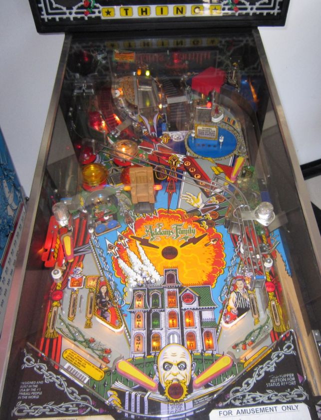 ADDAMS FAMILY PINBALL MACHINE ~ SHOPPED ~ PLAYS GREAT ~ $199 SHIPPING 