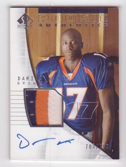 2004 SP Authentic #191 Darius Watts AUTO PATCH Rookie #d /799  