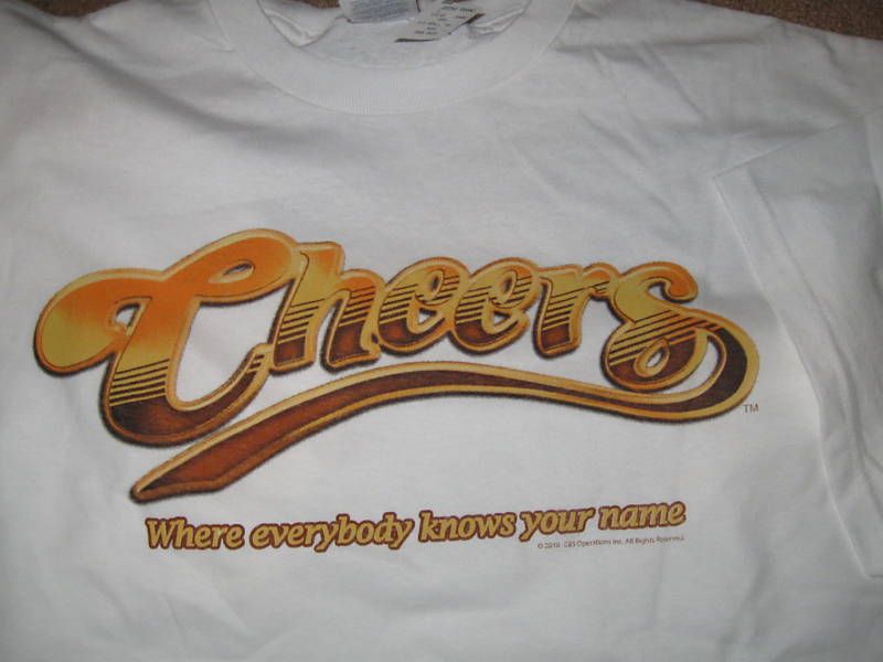 NEW large CHEERS t shirt Where Everyone Knows Your Name  