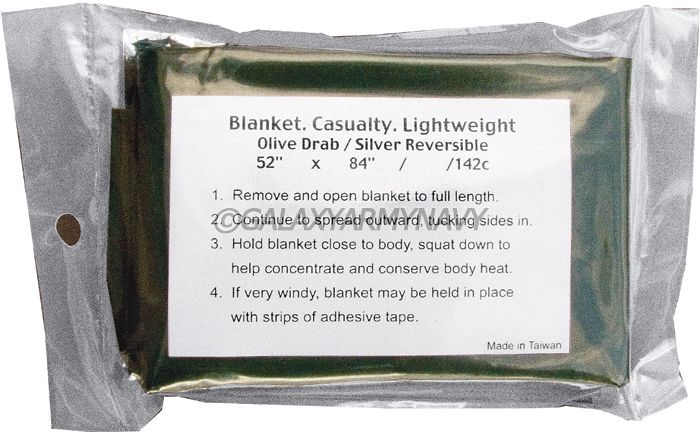 Military GI Style Lightweight Combat Casualty Blanket  