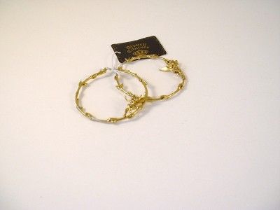 DISNEY TINKER BELL Charm 14k GOLD Plated Hoop EARRINGS  