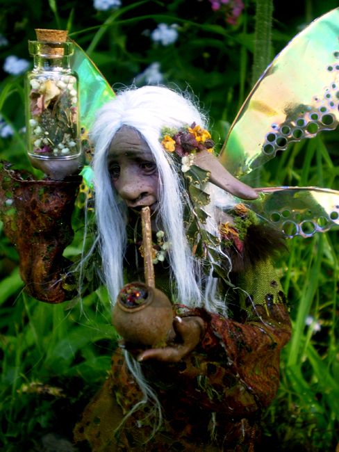 Native Aboriginal Crone Fairy  Celia Anne Harris  OOAK  